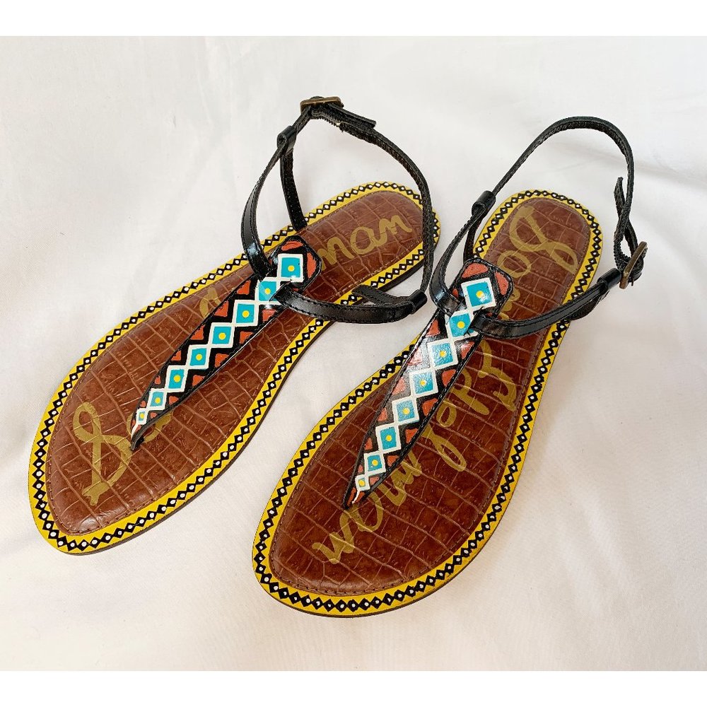 Gigi sandal - black tribal - size 9.5